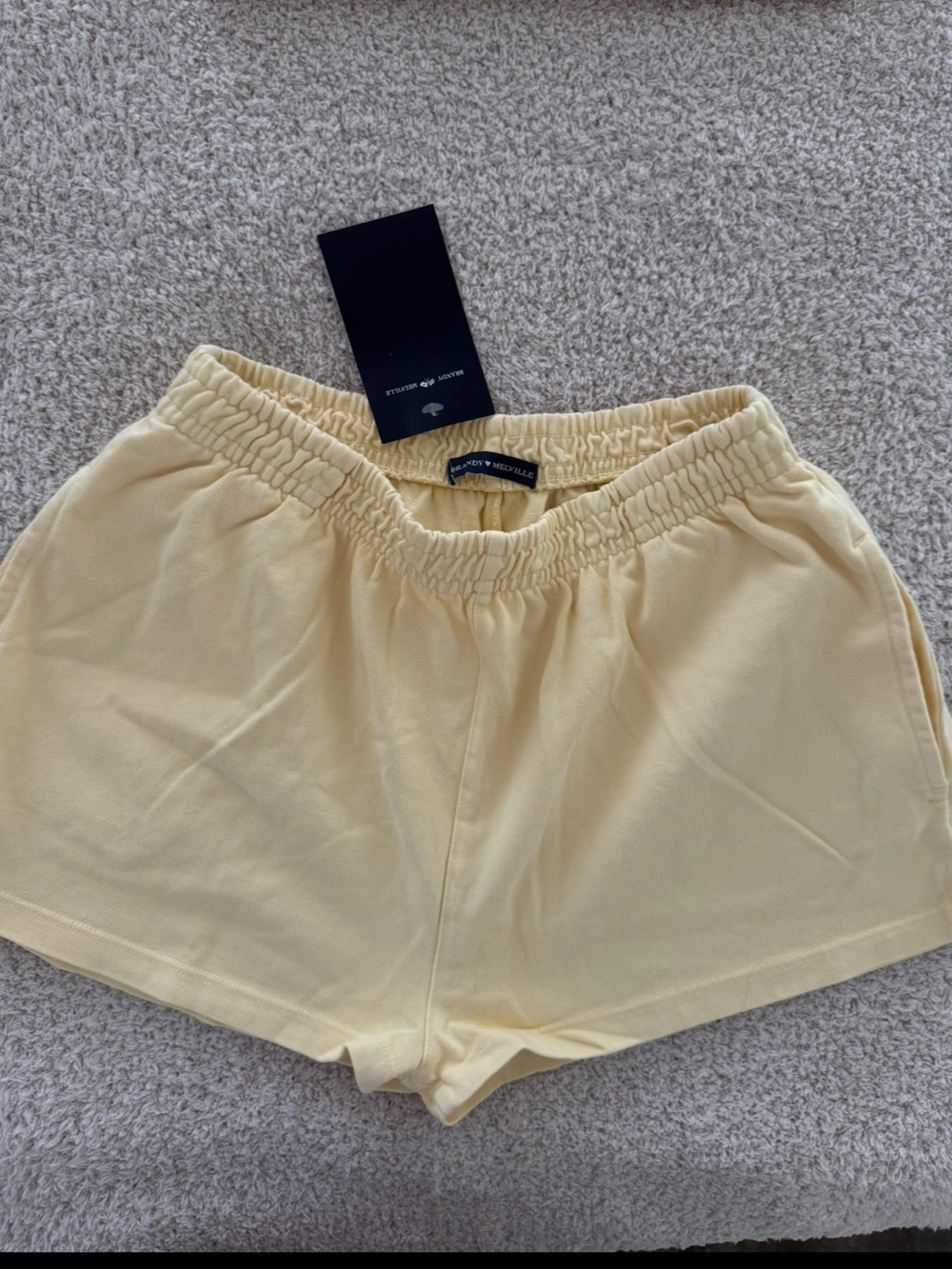 Brandy Melville Butter Yellow Rosa Shorts NWT 🧈💛